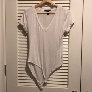 White v neck bodysuit